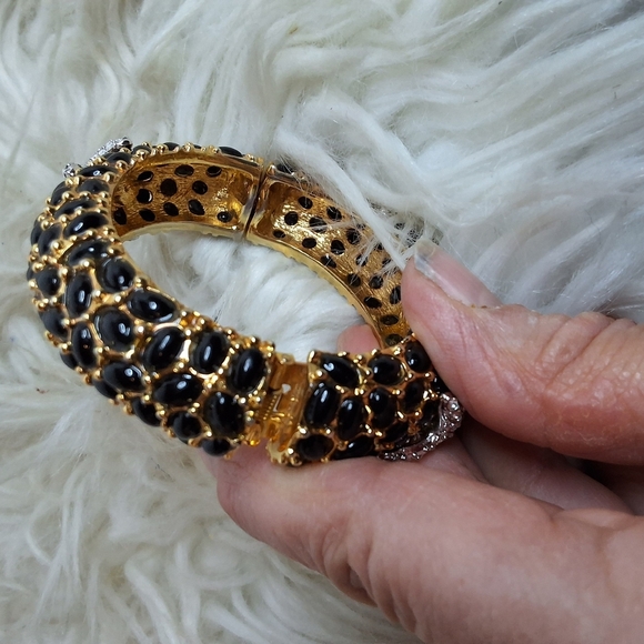 Vintage Rare KJL Black Mosaic Starfish Bracelet - Picture 6 of 14